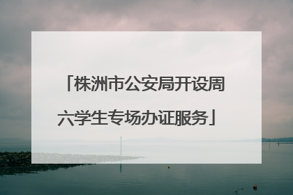 株洲市公安局开设周六学生专场办证服务