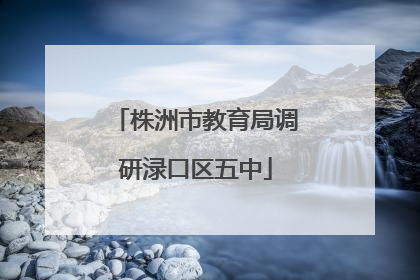 株洲市教育局调研渌口区五中