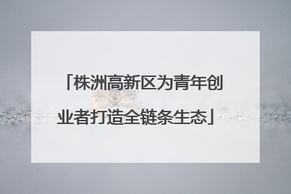 株洲高新区为青年创业者打造全链条生态