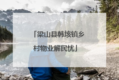 梁山县韩垓镇乡村物业解民忧