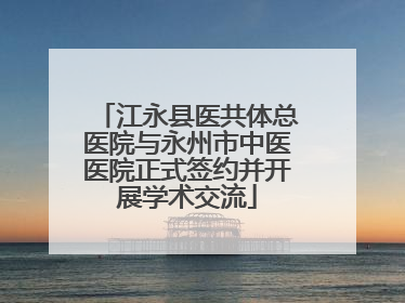 江永县医共体总医院与永州市中医医院正式签约并开展学术交流