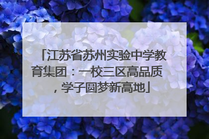 江苏省苏州实验中学教育集团：一校三区高品质，学子圆梦新高地
