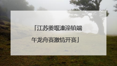 江苏姜堰溱潼镇端午龙舟赛激情开赛