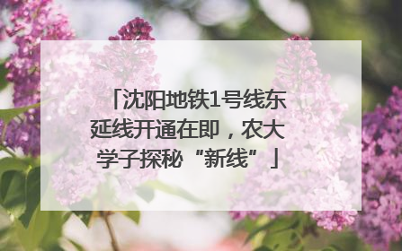 沈阳地铁1号线东延线开通在即，农大学子探秘“新线”