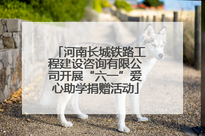 河南长城铁路工程建设咨询有限公司开展“六一”爱心助学捐赠活动