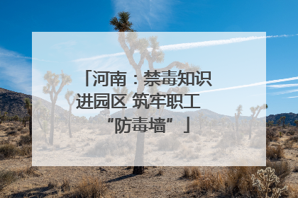 河南：禁毒知识进园区 筑牢职工“防毒墙”