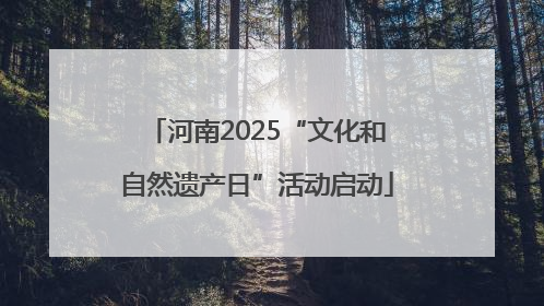 河南2025“文化和自然遗产日”活动启动