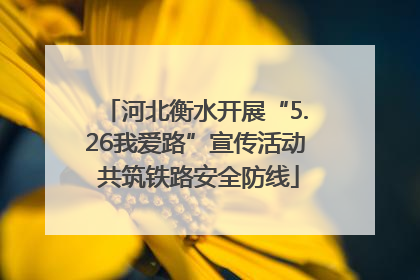 河北衡水开展“5.26我爱路”宣传活动 共筑铁路安全防线