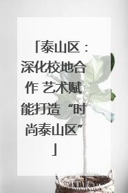泰山区：深化校地合作 艺术赋能打造“时尚泰山区”