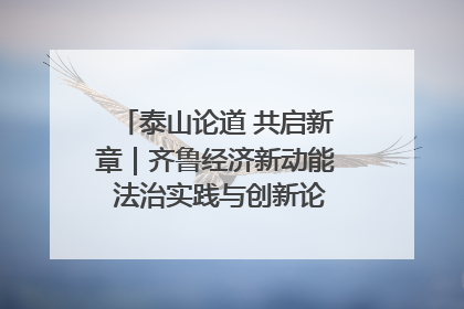 泰山论道 共启新章｜齐鲁经济新动能 法治实践与创新论坛成功举办