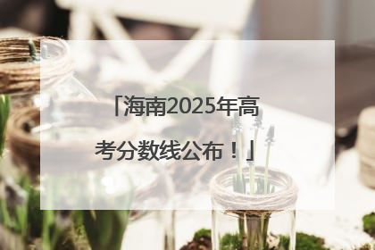 海南2025年高考分数线公布！