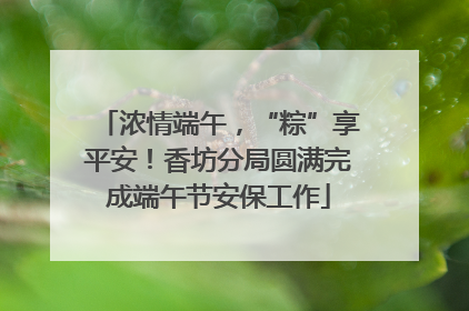 浓情端午，“粽”享平安！香坊分局圆满完成端午节安保工作