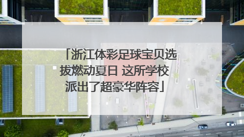 浙江体彩足球宝贝选拔燃动夏日 这所学校派出了超豪华阵容
