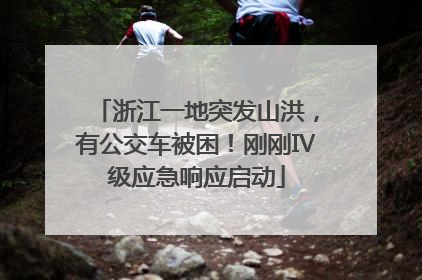 浙江一地突发山洪，有公交车被困！刚刚Ⅳ级应急响应启动