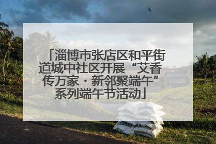 淄博市张店区和平街道城中社区开展“艾香传万家・新邻聚端午”系列端午节活动