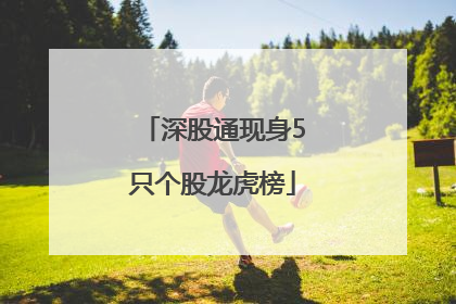 深股通现身5只个股龙虎榜
