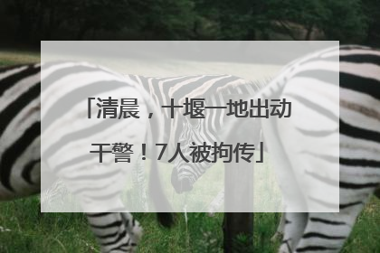 清晨，十堰一地出动干警！7人被拘传