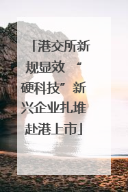 港交所新规显效 “硬科技”新兴企业扎堆赴港上市