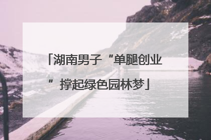 湖南男子“单腿创业”撑起绿色园林梦