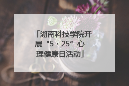 湖南科技学院开展“5・25”心理健康日活动