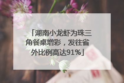 湖南小龙虾为珠三角餐桌增彩，发往省外比例高达91%
