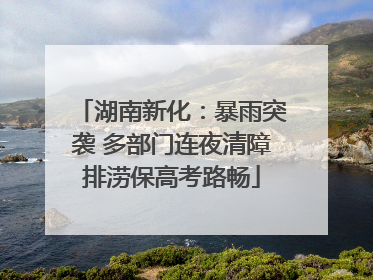 湖南新化：暴雨突袭 多部门连夜清障排涝保高考路畅