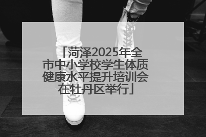 菏泽2025年全市中小学校学生体质健康水平提升培训会在牡丹区举行