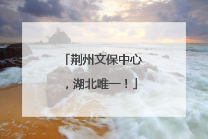 荆州文保中心，湖北唯一！