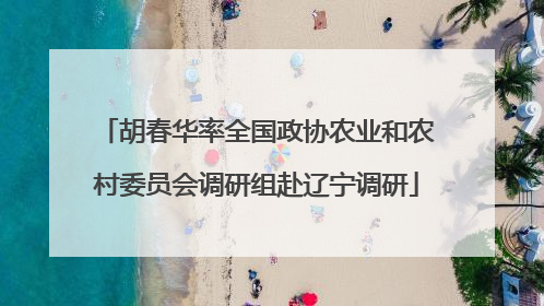 胡春华率全国政协农业和农村委员会调研组赴辽宁调研