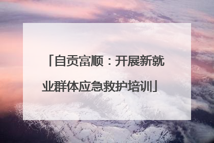 自贡富顺：开展新就业群体应急救护培训
