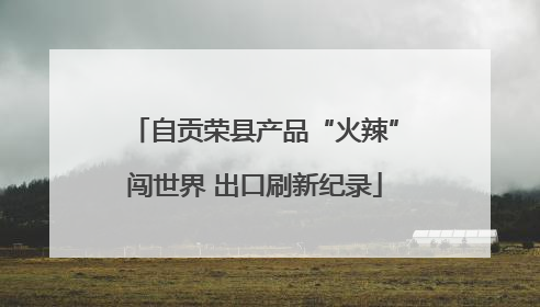 自贡荣县产品“火辣”闯世界 出口刷新纪录