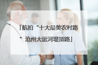 航拍“十大最美农村路”沧州大运河堤顶路
