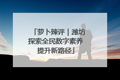 萝卜辣评｜潍坊探索全民数字素养提升新路径