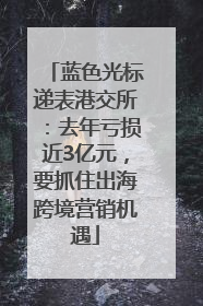 蓝色光标递表港交所：去年亏损近3亿元，要抓住出海跨境营销机遇