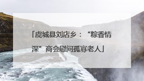 虞城县刘店乡：“粽香情深”商会慰问孤寡老人
