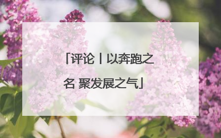 评论丨以奔跑之名 聚发展之气