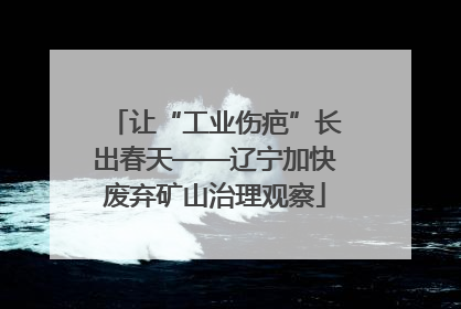 让“工业伤疤”长出春天——辽宁加快废弃矿山治理观察