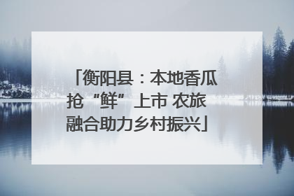 衡阳县：本地香瓜抢“鲜”上市 农旅融合助力乡村振兴