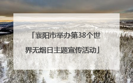 襄阳市举办第38个世界无烟日主题宣传活动