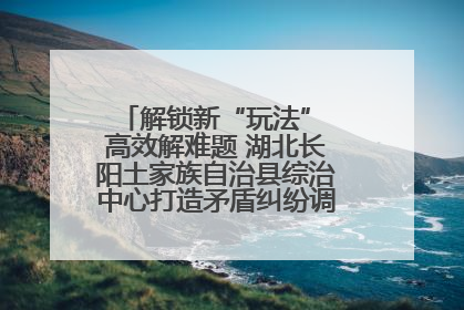 解锁新“玩法” 高效解难题 湖北长阳土家族自治县综治中心打造矛盾纠纷调处“终点站”