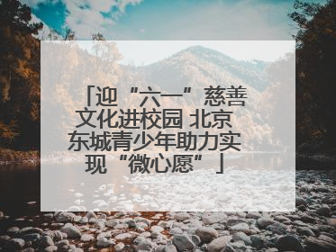 迎“六一”慈善文化进校园 北京东城青少年助力实现“微心愿”