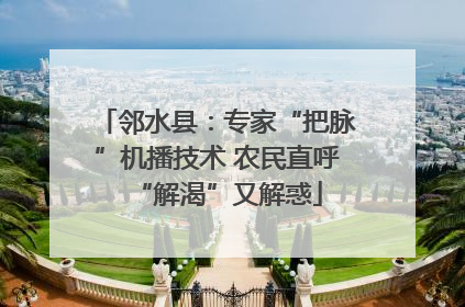 邻水县：专家“把脉”机播技术 农民直呼“解渴”又解惑