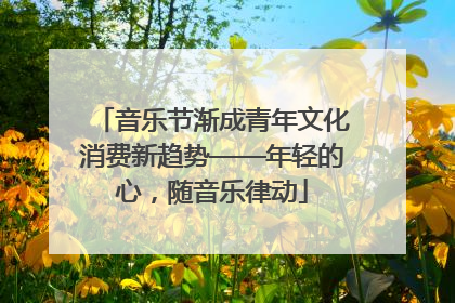 音乐节渐成青年文化消费新趋势——年轻的心，随音乐律动