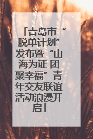 青岛市“脱单计划”发布暨“山海为证 团聚幸福”青年交友联谊活动浪漫开启