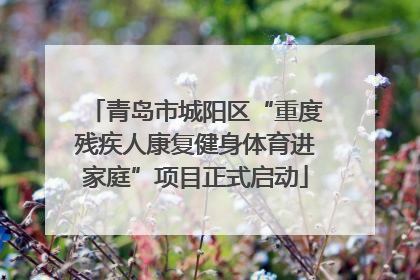 青岛市城阳区“重度残疾人康复健身体育进家庭”项目正式启动