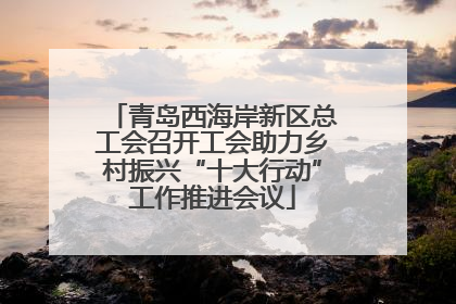 青岛西海岸新区总工会召开工会助力乡村振兴“十大行动”工作推进会议
