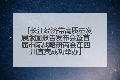 长江经济带高质量发展版图报告发布会暨首届市际战略研商会在四川宜宾成功举办