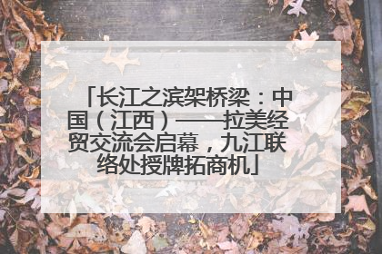 长江之滨架桥梁：中国（江西）——拉美经贸交流会启幕，九江联络处授牌拓商机