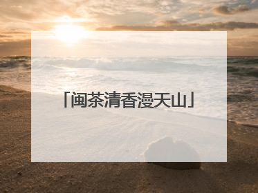 闽茶清香漫天山
