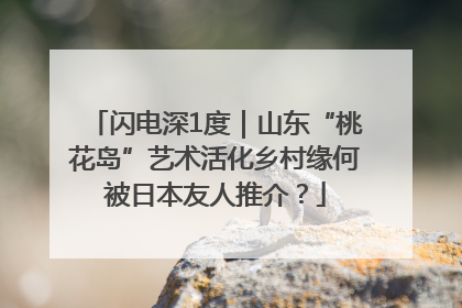 闪电深1度｜山东“桃花岛”艺术活化乡村缘何被日本友人推介？
